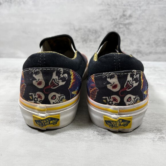 Vans Kiss Rock and Roll Over Slip on Sneakers - Men's Size 8 / Women's 9.5 - Picture 4 of 10